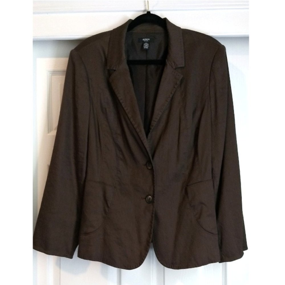Linen Blend Blazer by Alfani Woman